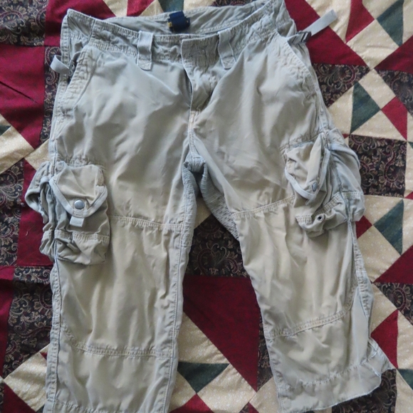 extremely rare womens rugby ralph lauren military capri cargo pants sz 8 - Picture 1 of 7